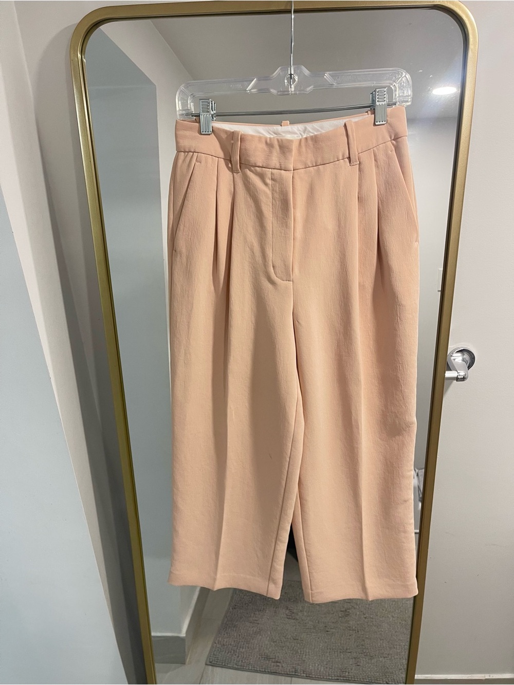 Wilfred effortless crop pants pleated size 6 high waist coral blush pink peach - Picture 4 of 6